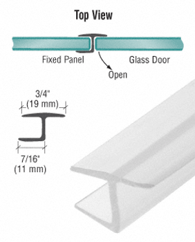 Y Inline 180 Degree Panel Seal for 8mm Glass Y Inline 180 Degree Panel Seal for 8mm Glass