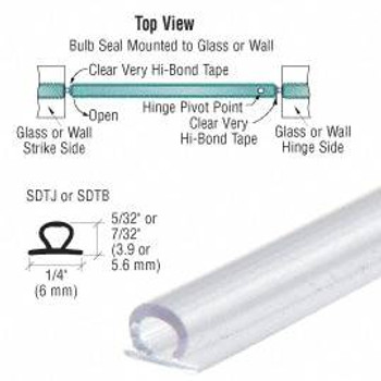 Translucent Bulb Seal with pre-applied tape 2.49m Translucent Bulb Seal with pre-applied tape 2.49m