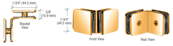 Gold Plated 90 Degree Traditional Style Glass to Glass Clamp Gold Plated 90 Degree Traditional Style Glass to Glass Clamp