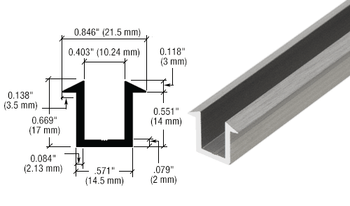10mm Recessed U Channel with finish selector 10mm Recessed U Channel with finish selector