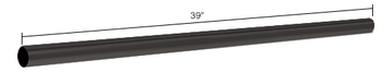 Matte Black 1m Support Bar Only Matte Black 1m Support Bar Only