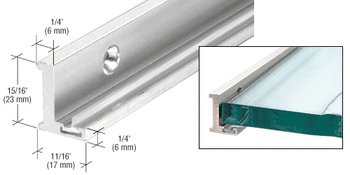 Aluminium Jamb With Clear Vinyl Wipe - Brite Anodized - 2.49 Metre Aluminium Jamb With Clear Vinyl Wipe - Brite Anodized - 2.49 Metre