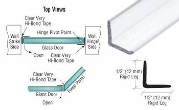 L 1/2 x 1/2 Clear Jamb with Pre-Applied Tape L 1/2 x 1/2 Clear Jamb with Pre-Applied Tape