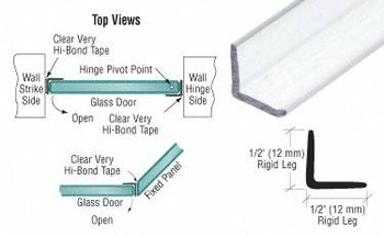 L 1/2 x 1/2 Clear Jamb with Pre-Applied Tape