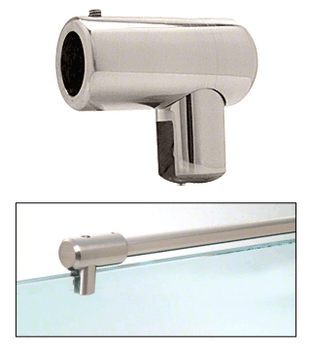 Polished Nickel Support Bar U-Bracket for 10mm and 12mm Glass