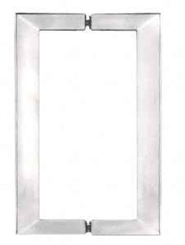 Chrome 8 x 8 SQ Series Square Tubing Back-to-Back Pull Handles Chrome 8 x 8 SQ Series Square Tubing Back-to-Back Pull Handles