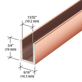 SDCD38PC0 Fixing U-Channel Polished Copper Finish for 10mm Shower Glass