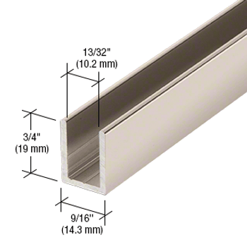 SDCD38PN Fixing U-Channel Polished Nickel Finish for 10mm Shower Glass