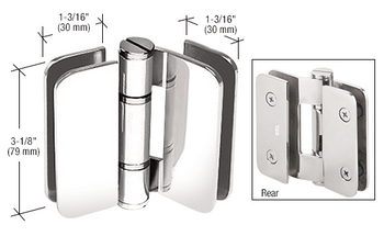 Zurich Zurich 01 Series 180 Degree Glass-to-Glass Outswing or Inswing Bi-Fold Hinge - Polished Stainless Zurich Zurich 01 Series 180 Degree Glass-to-Glass Outswing or Inswing Bi-Fold Hinge - Polished Stainless