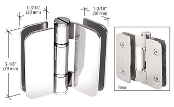 Zurich Zurich 01 Series 180 Degree Glass-to-Glass Outswing or Inswing Bi-Fold Hinge - Polished Stainless