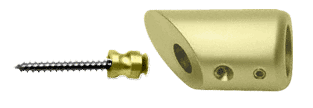 Satin Brass Mitered Support Bar Bracket