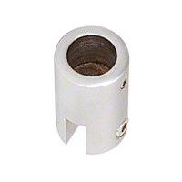 Satin Chrome Support Bar Bracket for 6mm to 8mm Glass