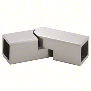 Brushed Nickel Adjustable Corner Bracket for Square Bar