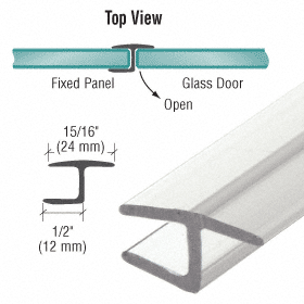 CRL Polycarbonate h Jamb 180 Degree for 10mm Glass