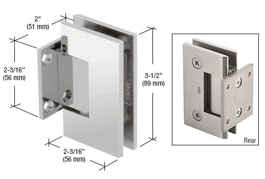 Geneva Geneva 074 Series Wall Mount Short Back Plate Hinge