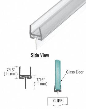 Polycarbonate Bottom Rail With Wipe for 10mm Glass