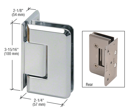 Cologne Chrome Cologne 044 Series Wall Mount Offset Back Plate Hinge