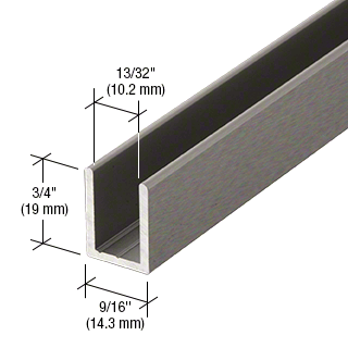 SDCD38ABN Fixing U-Channel Antique Brushed Nickel Finish for 10mm Shower Glass