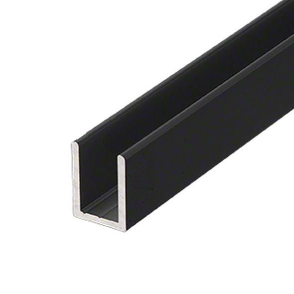10mm Matt Black Uchannel for 10mm Glass SDCD38MBL