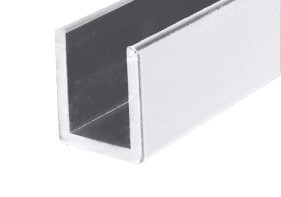 10mm U-Channel 3.6m length for Shower Glass Screens
