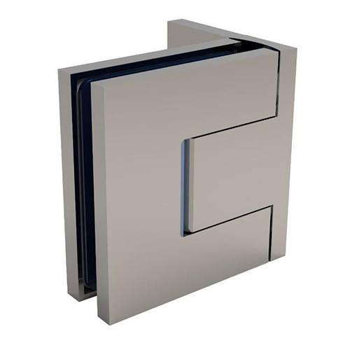 Bellagio Adjustable Brushed Nickel Shower Hinge, Wall Mount Offset Back Plate, Cover Plates