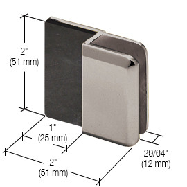 Shower door stop or glass door stop for inline shower glass configurations. No drilling into glass or pre fabrication required DSBEV1BN