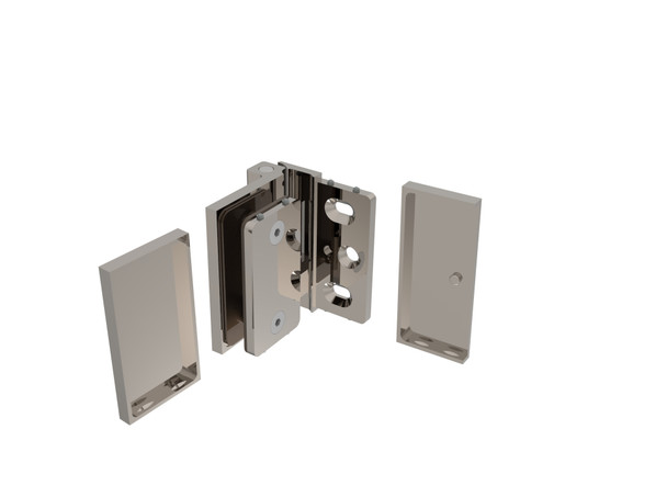 Como Brushed Nickel 90º Glass-to-Wall Hinge