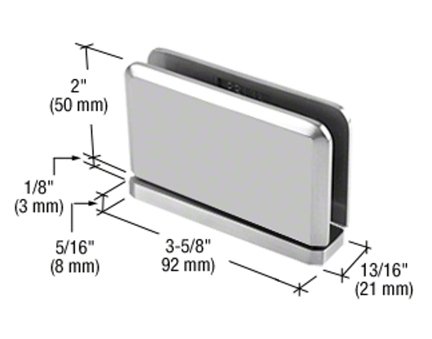 Prima Prima #1 Pin 01 Series Top or Bottom Mount Hinge - Chrome