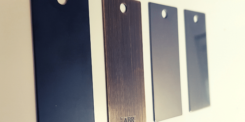 Shower door hinge colours