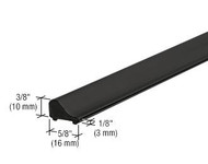 CRL Frameless Shower Door Tapered Threshold - Matte Black