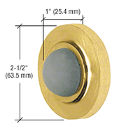  CRL Polished Brass Wall Mounted Convex Type Door Stop