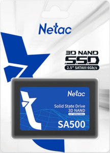 Netac SA500 512GB 2.5" SSD Drive 3D NAND SATA III, 6Gb/s