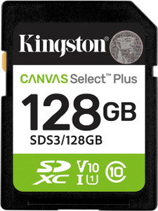 Kingston Canvas Select Plus GEN3 128GB SDXC Card 100MB/s, V30