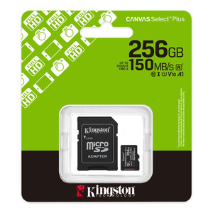 Copy of Kingston Canvas Select Plus Gen3 256GB MicroSDXC card 100MB/s