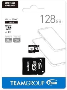 Team 128GB MicroSDXC card UHS-I, Class 10, U1,  with Adapter