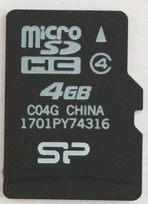 Silicon Power 4GB MicroSDHC card Class4, Card only, no packaging