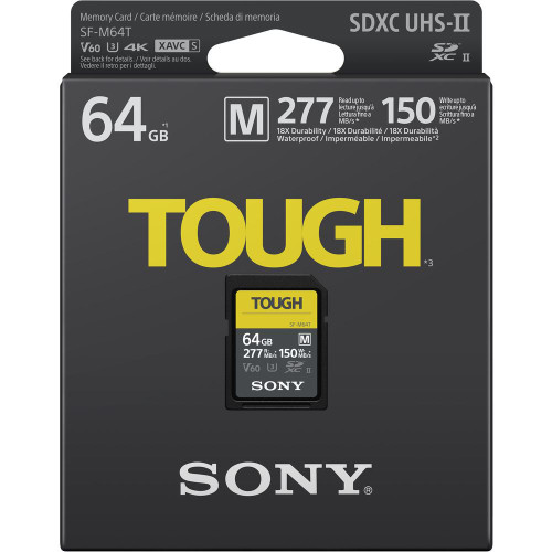 Sony 64GB M-Series Tough SDXC Card UHS-II, 277MB/s