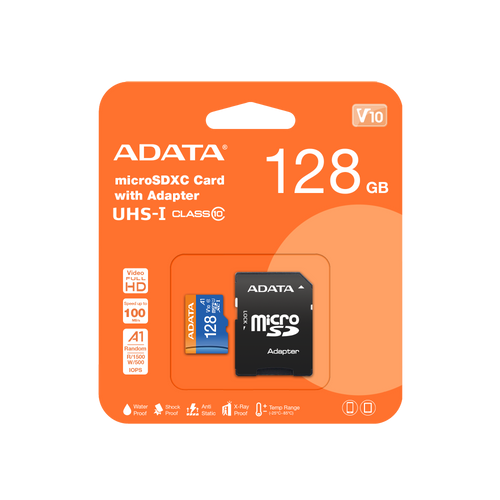 ADATA Premier 128GB MicroSDXC Card with Adapter, V10