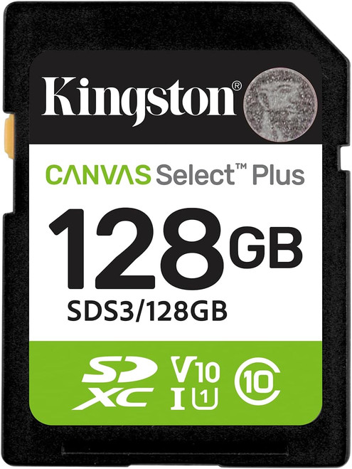 Kingston Canvas Select Plus GEN3 128GB SDXC Card 100MB/s, V30