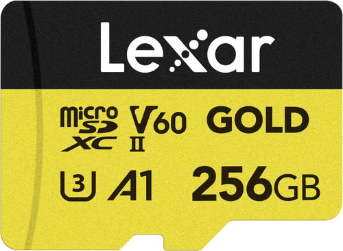 Lexar Professional 256GB Gold MicroSD card, UHS-II, V60, A1