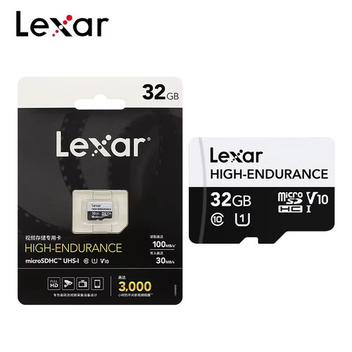 Lexar 32GB High Endurance MicroSD SDHC Card, V10, 100MB/s