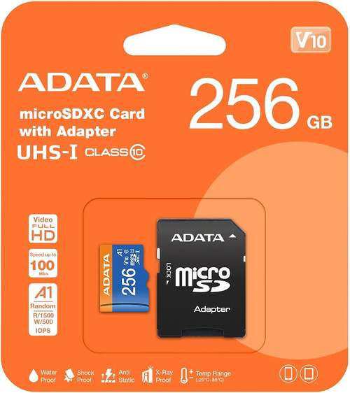 ADATA Premier 256GB MicroSDXC Card with Adapter, V10
