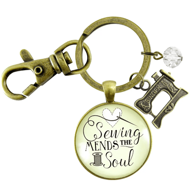 Sewing Mends The Soul Keychain