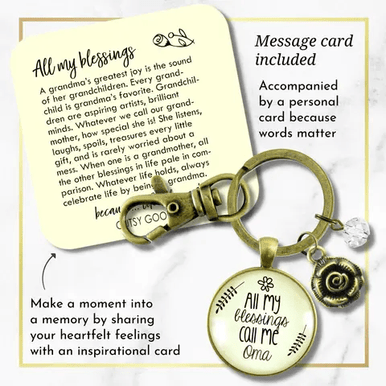 All My Blessings Call Me Oma Keychain