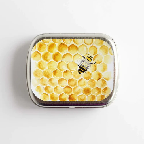 Stitch Marker Storage Tin - Bee