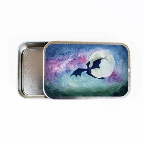 Stitch Marker Storage Tin - Dragon Moon