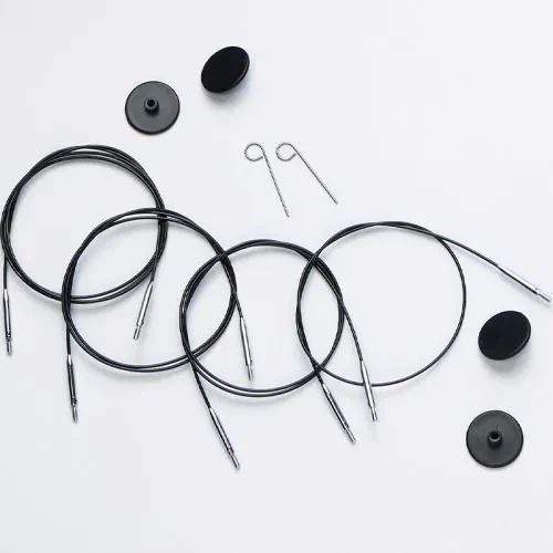 Swivel Cables - Black Nylon-Coated Stainless Steel Silver Connectors - 60