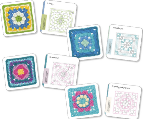 The Bright & Bold Granny Square Card Deck Cascade Yarns