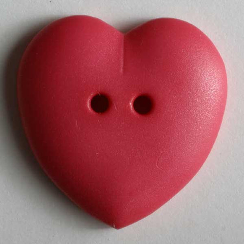 FUCHSIA HEART Dill Button 122446