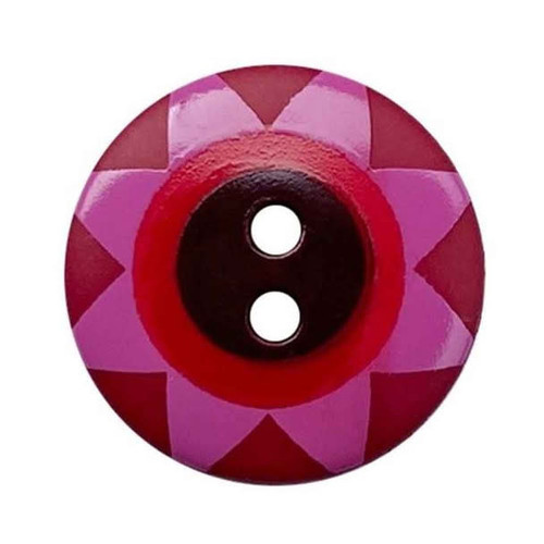Kaffe Fassett Printed Button - 15mm - Dill Button 261494